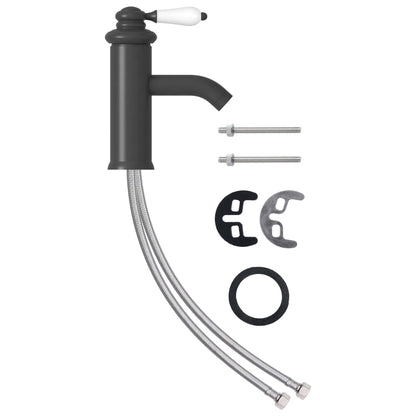 Bathroom Basin Faucet Grey 130x180 mm - OLBRIT