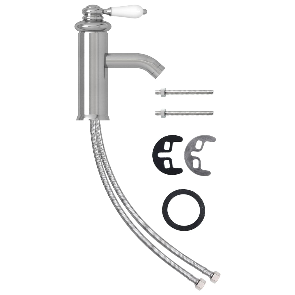 Bathroom Basin Faucet Silver 130x180 mm - OLBRIT