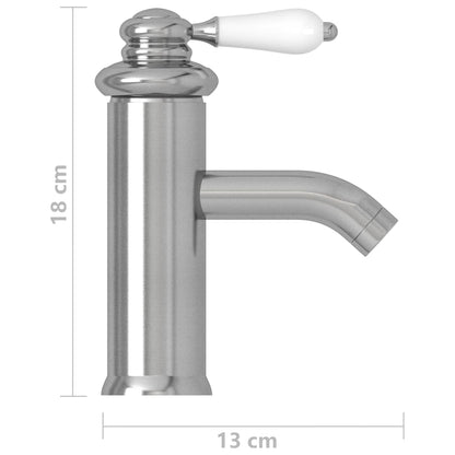 Bathroom Basin Faucet Silver 130x180 mm - OLBRIT