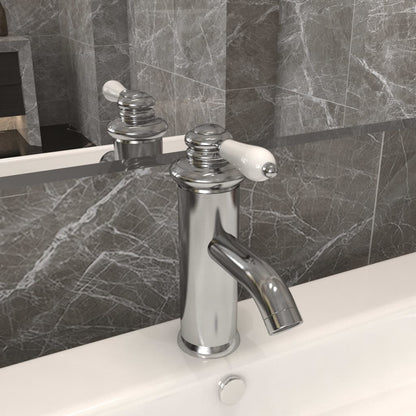 Bathroom Basin Faucet Silver 130x180 mm - OLBRIT