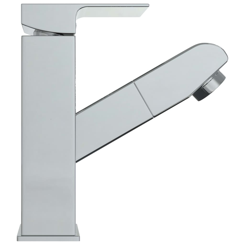 Bathroom Basin Faucet with Pull-out Function Chromed Finish 157x172 mm - OLBRIT