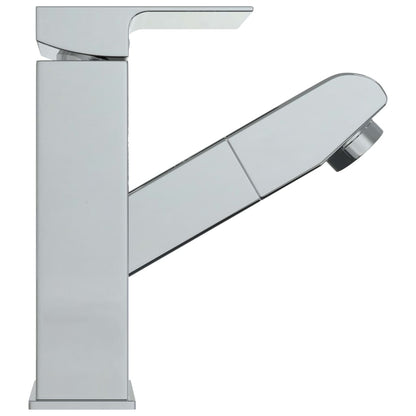Bathroom Basin Faucet with Pull-out Function Chromed Finish 157x172 mm - OLBRIT
