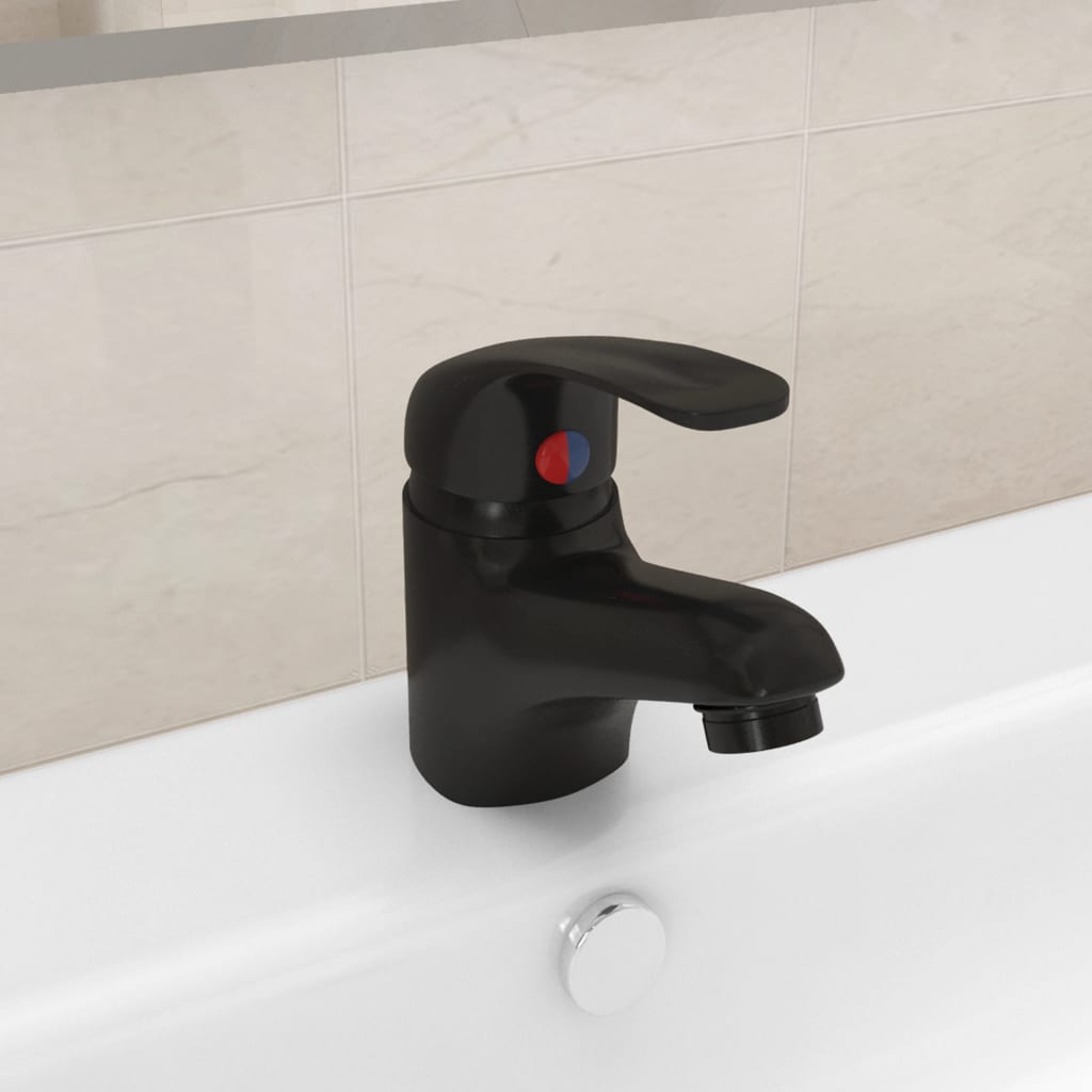 Basin Mixer Tap Black 13x10 cm - OLBRIT
