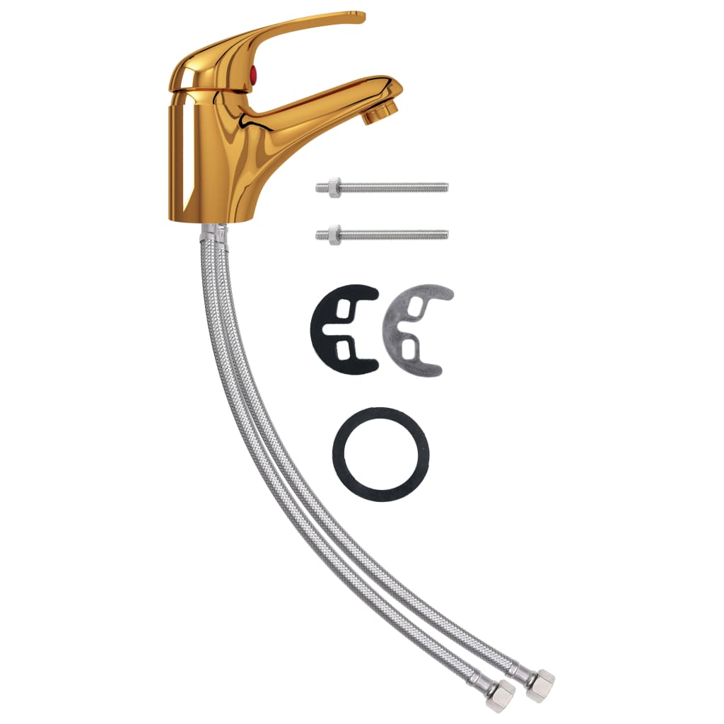 Basin Mixer Tap Gold 13x10 cm - OLBRIT