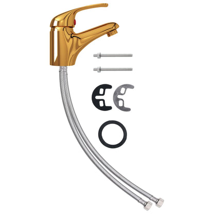 Basin Mixer Tap Gold 13x10 cm - OLBRIT