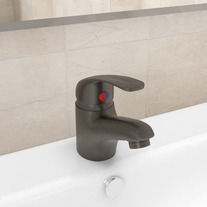 Basin Mixer Tap Grey 13x10 cm - OLBRIT