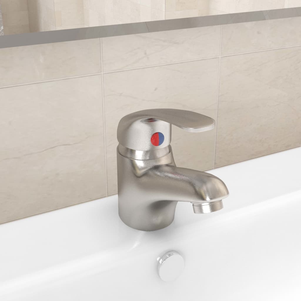 Basin Mixer Tap Silver 13x10 cm - OLBRIT