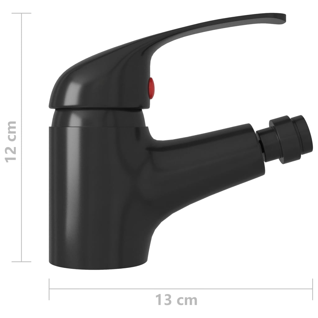 Bathroom Bidet Mixer Tap Black 13x12 cm - OLBRIT