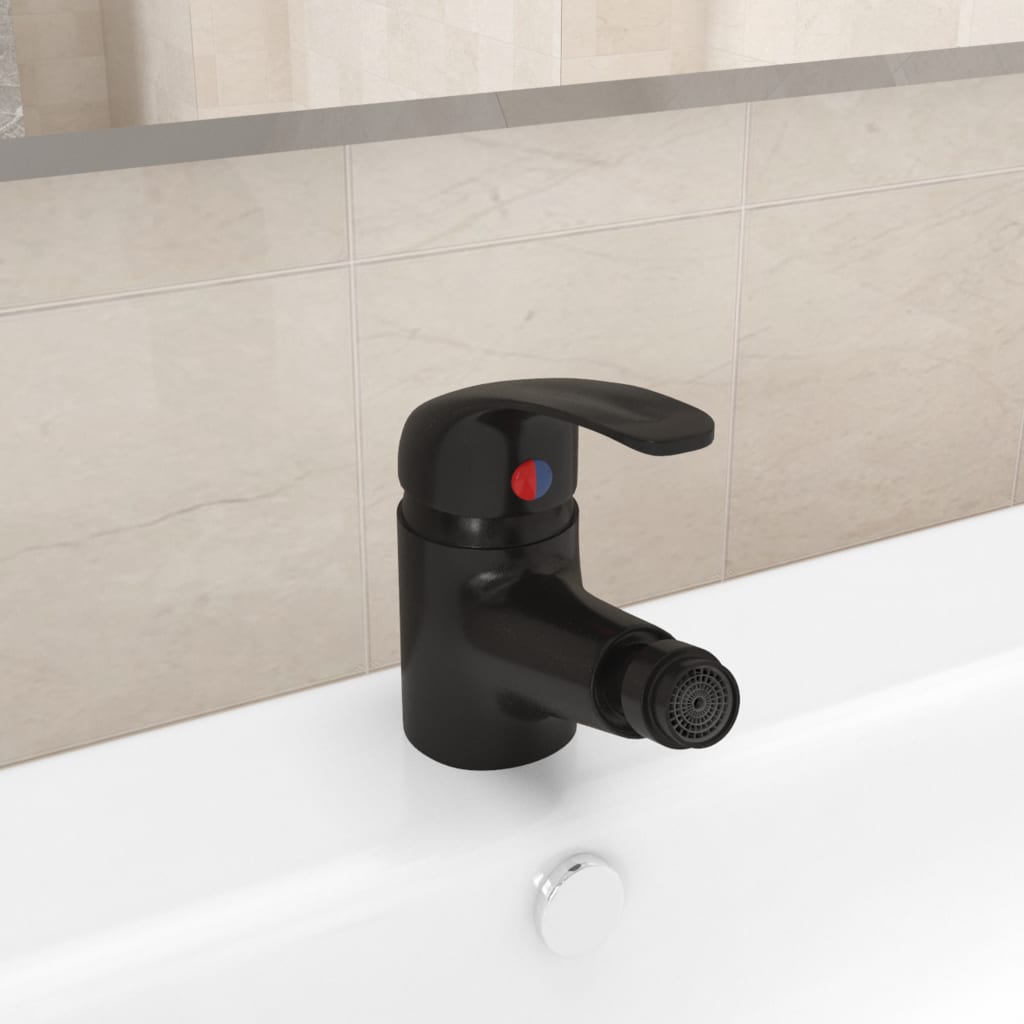 Bathroom Bidet Mixer Tap Black 13x12 cm - OLBRIT