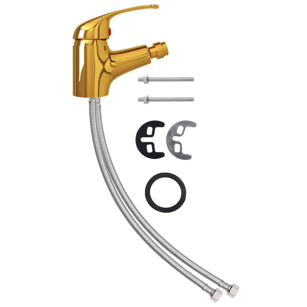 Bathroom Bidet Mixer Tap Gold 13x12 cm - OLBRIT