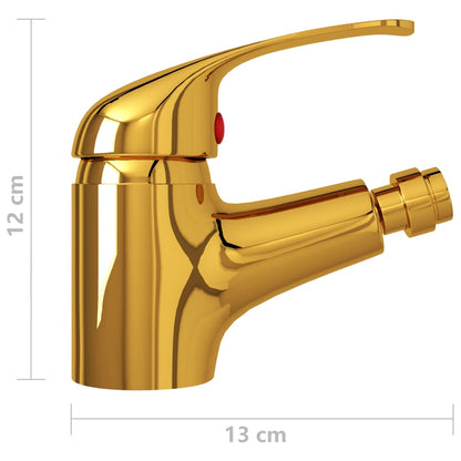 Bathroom Bidet Mixer Tap Gold 13x12 cm - OLBRIT
