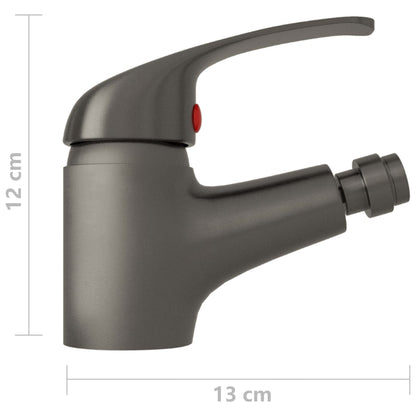 Bathroom Bidet Mixer Tap Grey 13x12 cm - OLBRIT