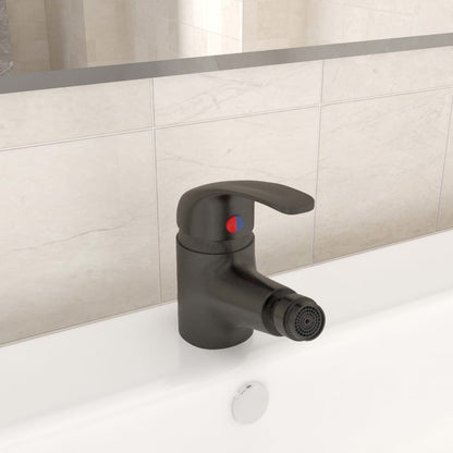 Bathroom Bidet Mixer Tap Grey 13x12 cm - OLBRIT