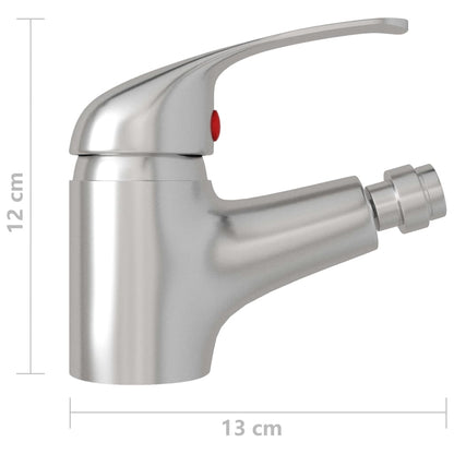 Bathroom Bidet Mixer Tap Silver 13x12 cm - OLBRIT