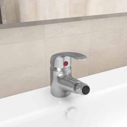 Bathroom Bidet Mixer Tap Silver 13x12 cm - OLBRIT