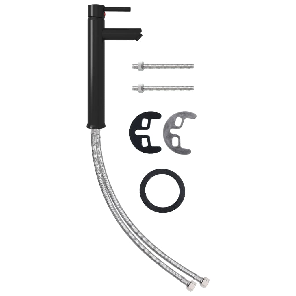 Bathroom Mixer Tap Black 12x30 cm - OLBRIT