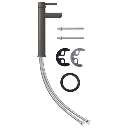 Bathroom Mixer Tap Grey 12x30 cm - OLBRIT