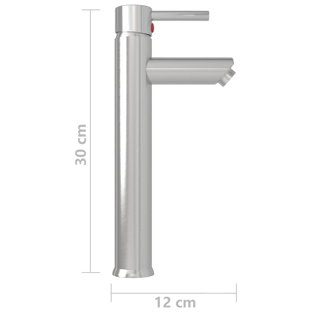 Bathroom Mixer Tap Silver 12x30 cm - OLBRIT