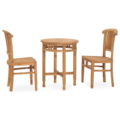 vidaXL 3 Piece Garden Dining Set Solid Teak Wood - OLBRIT