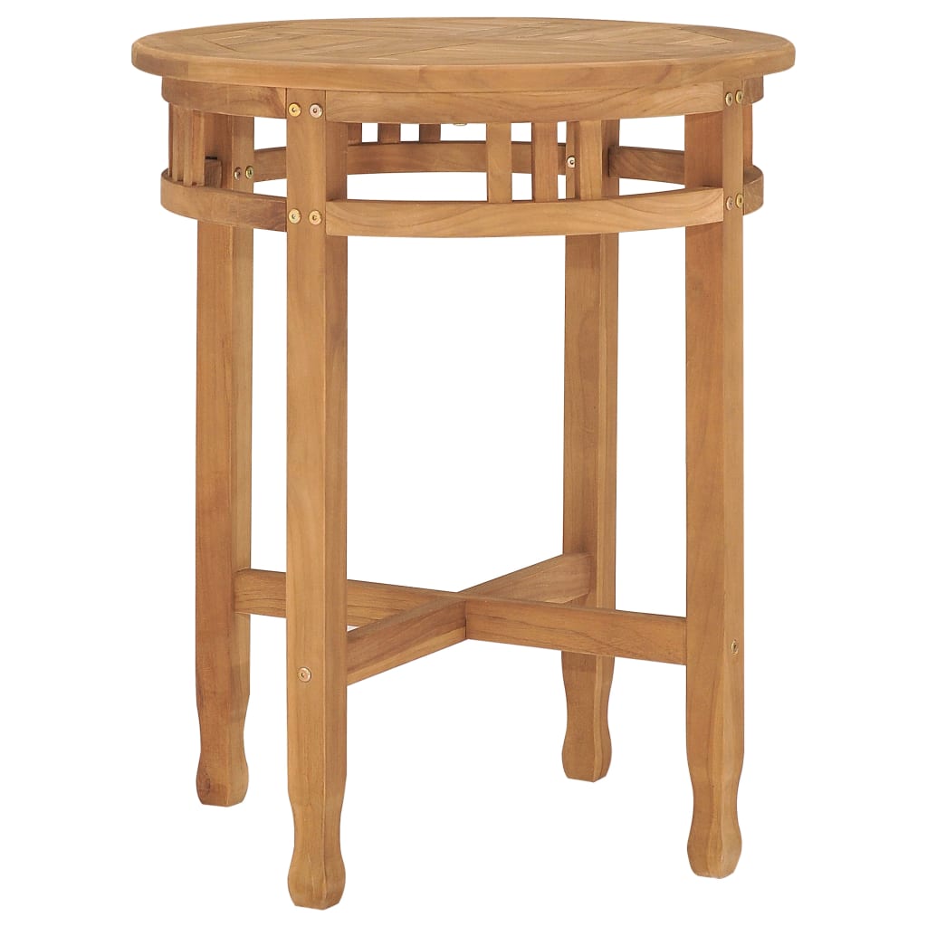 vidaXL 3 Piece Garden Dining Set Solid Teak Wood - OLBRIT