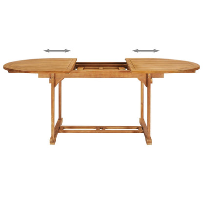 7 Piece Garden Dining Set Solid Teak Wood - OLBRIT