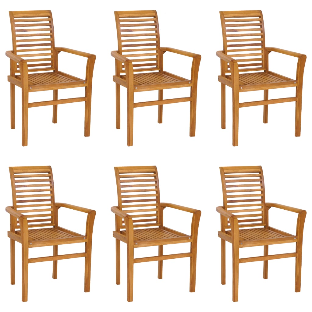 7 Piece Garden Dining Set Solid Teak Wood - OLBRIT