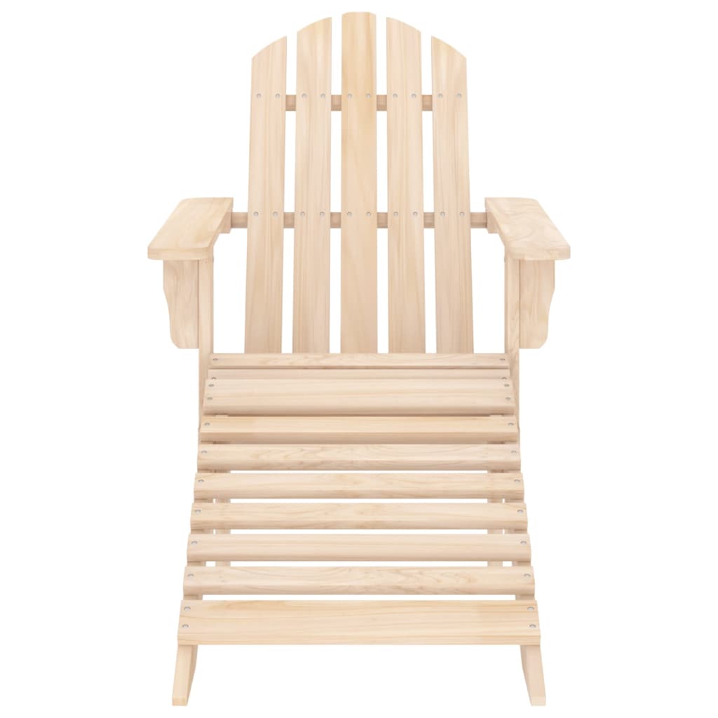 Garden Adirondack Chair with Ottoman Solid Fir Wood - OLBRIT