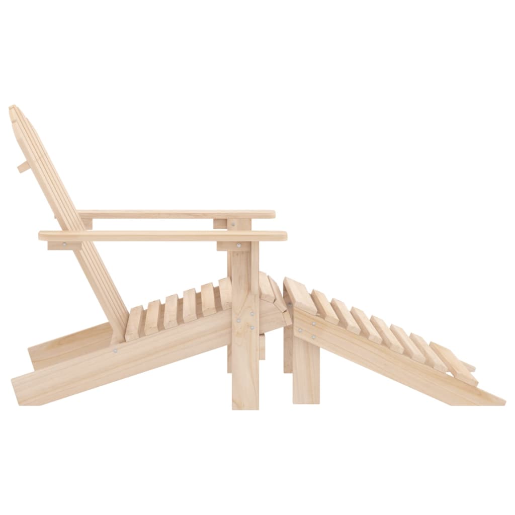 Garden Adirondack Chair with Ottoman Solid Fir Wood - OLBRIT