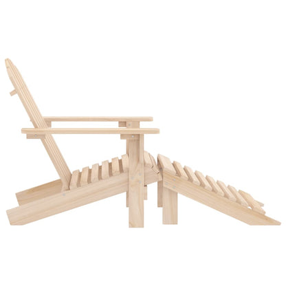 Garden Adirondack Chair with Ottoman Solid Fir Wood - OLBRIT