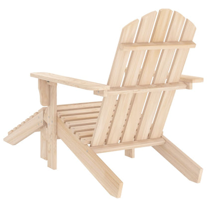 Garden Adirondack Chair with Ottoman Solid Fir Wood - OLBRIT