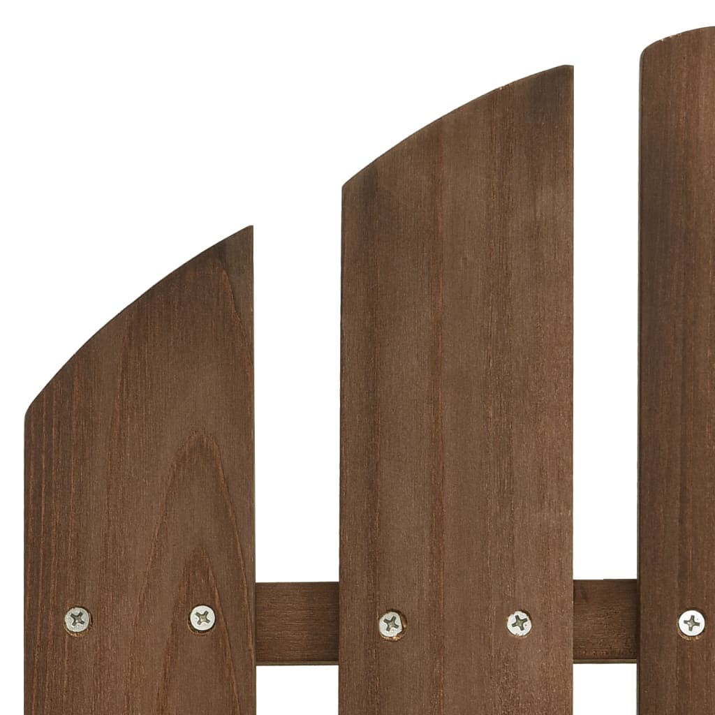 Garden Adirondack Chair with Table Solid Fir Wood Brown - OLBRIT