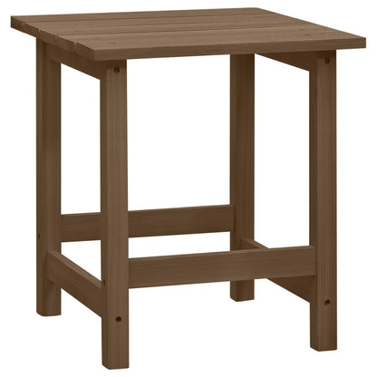 Garden Adirondack Chair with Table Solid Fir Wood Brown - OLBRIT