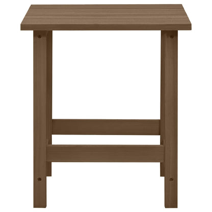 Garden Adirondack Chair with Table Solid Fir Wood Brown - OLBRIT