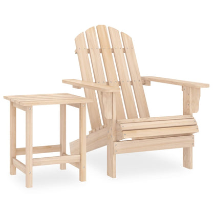 Garden Adirondack Chair with Table Solid Fir Wood - OLBRIT