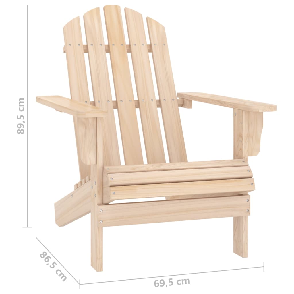 Garden Adirondack Chair with Table Solid Fir Wood - OLBRIT