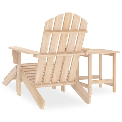 Garden Adirondack Chair with Ottoman and Table Solid Fir Wood - OLBRIT