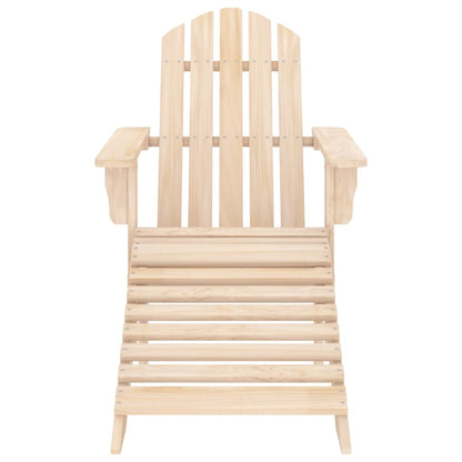 Garden Adirondack Chair with Ottoman and Table Solid Fir Wood - OLBRIT