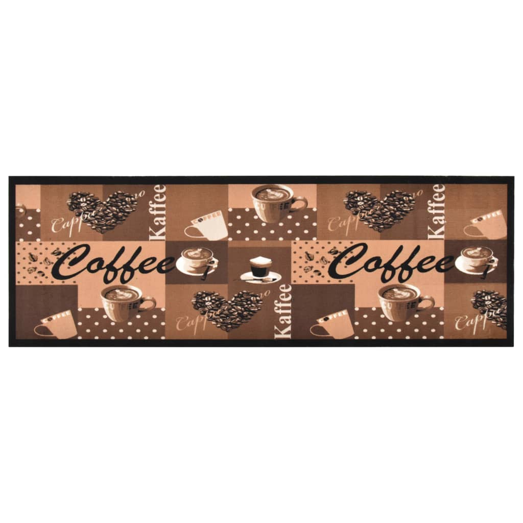 Kitchen Carpet Washable Coffee brown 45x150 cm - OLBRIT