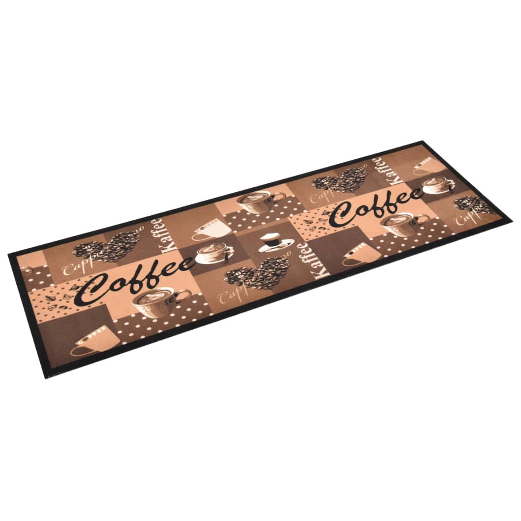 Kitchen Carpet Washable Coffee brown 45x150 cm - OLBRIT