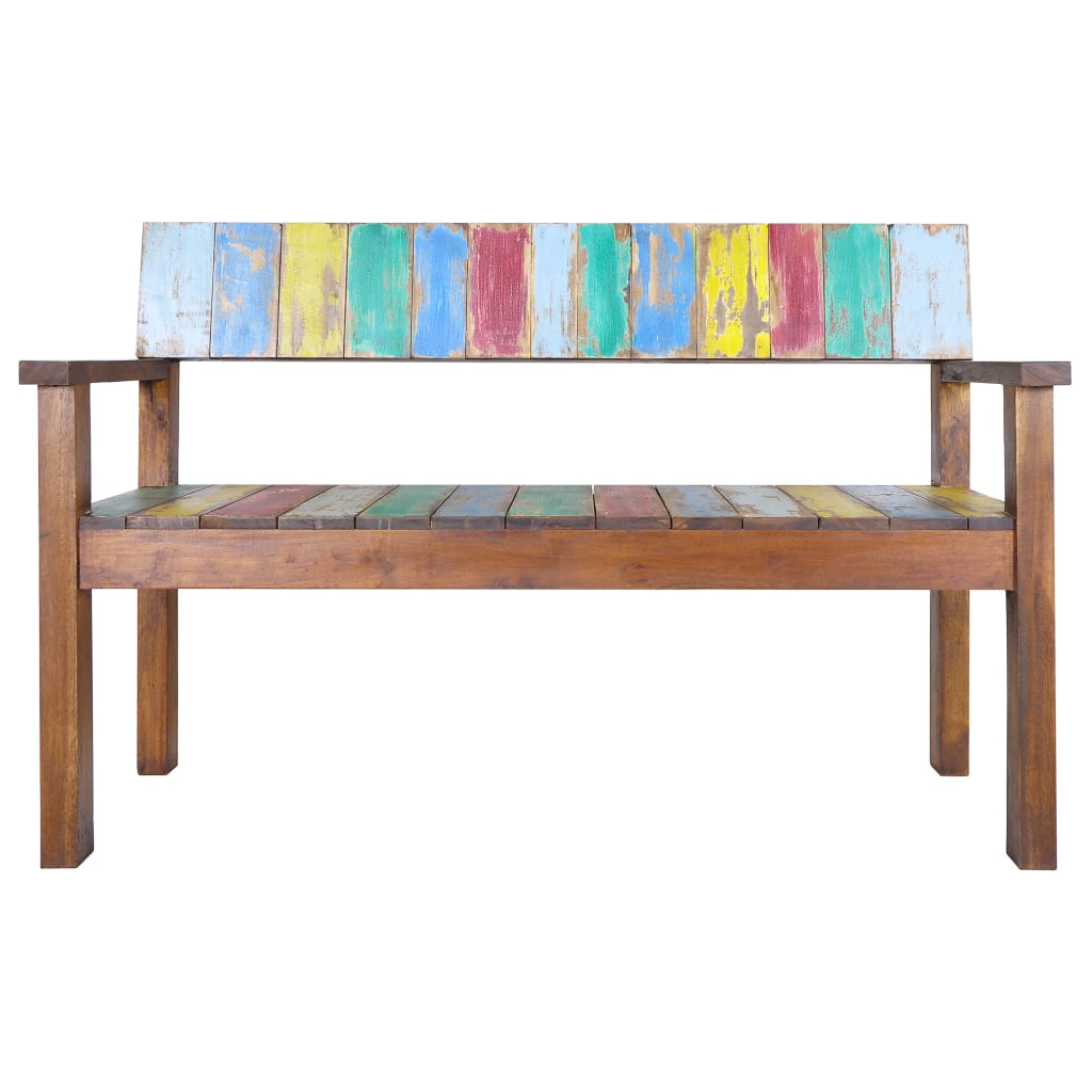 Bench 115 cm Solid Reclaimed Wood - OLBRIT