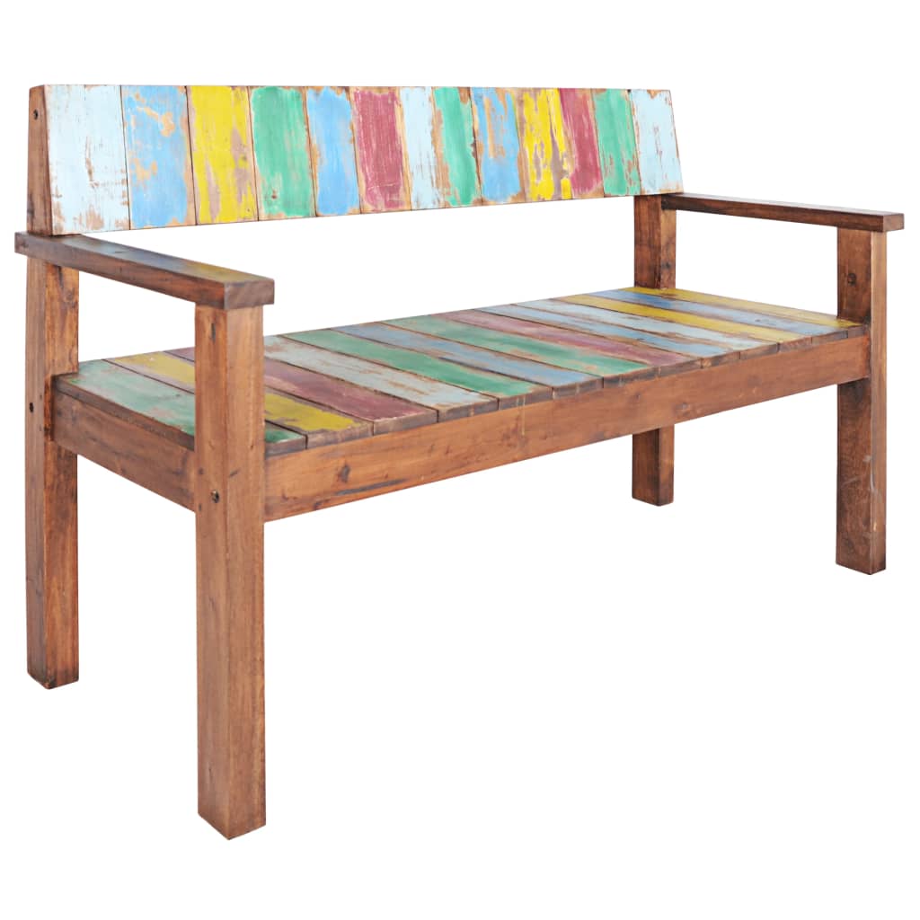 Bench 115 cm Solid Reclaimed Wood - OLBRIT