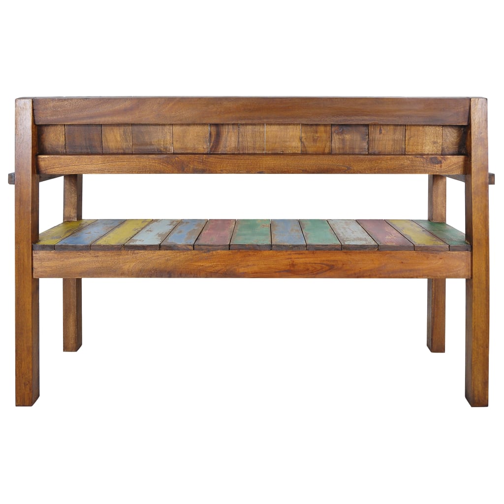 Bench 115 cm Solid Reclaimed Wood - OLBRIT