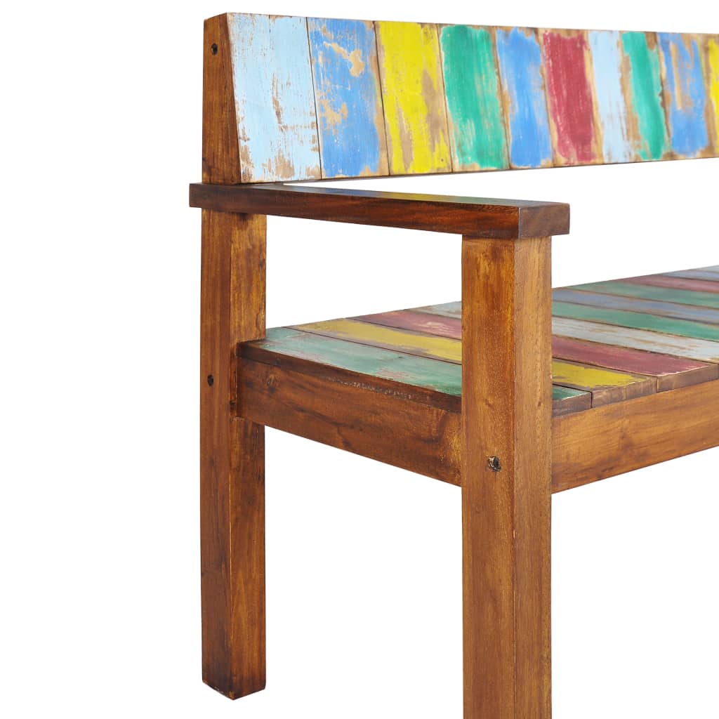 Bench 115 cm Solid Reclaimed Wood - OLBRIT
