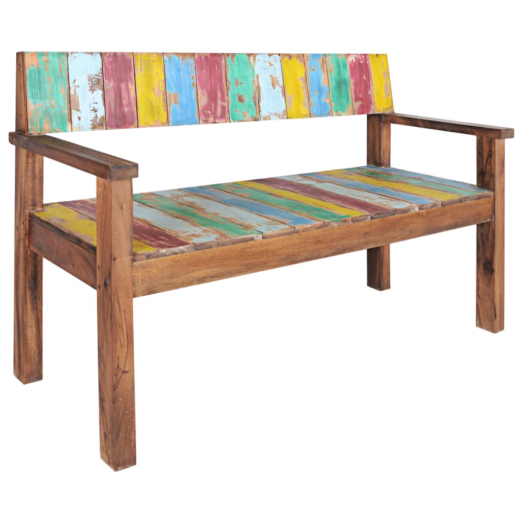 Bench 115 cm Solid Reclaimed Wood - OLBRIT