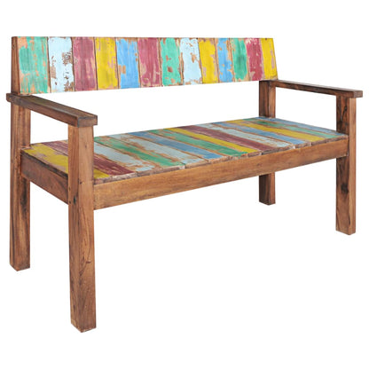 Bench 115 cm Solid Reclaimed Wood - OLBRIT