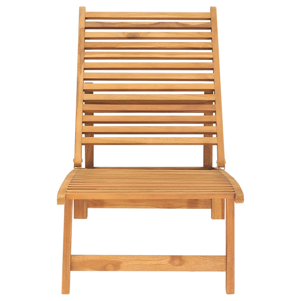 Sun Lounger Solid Teak Wood - OLBRIT