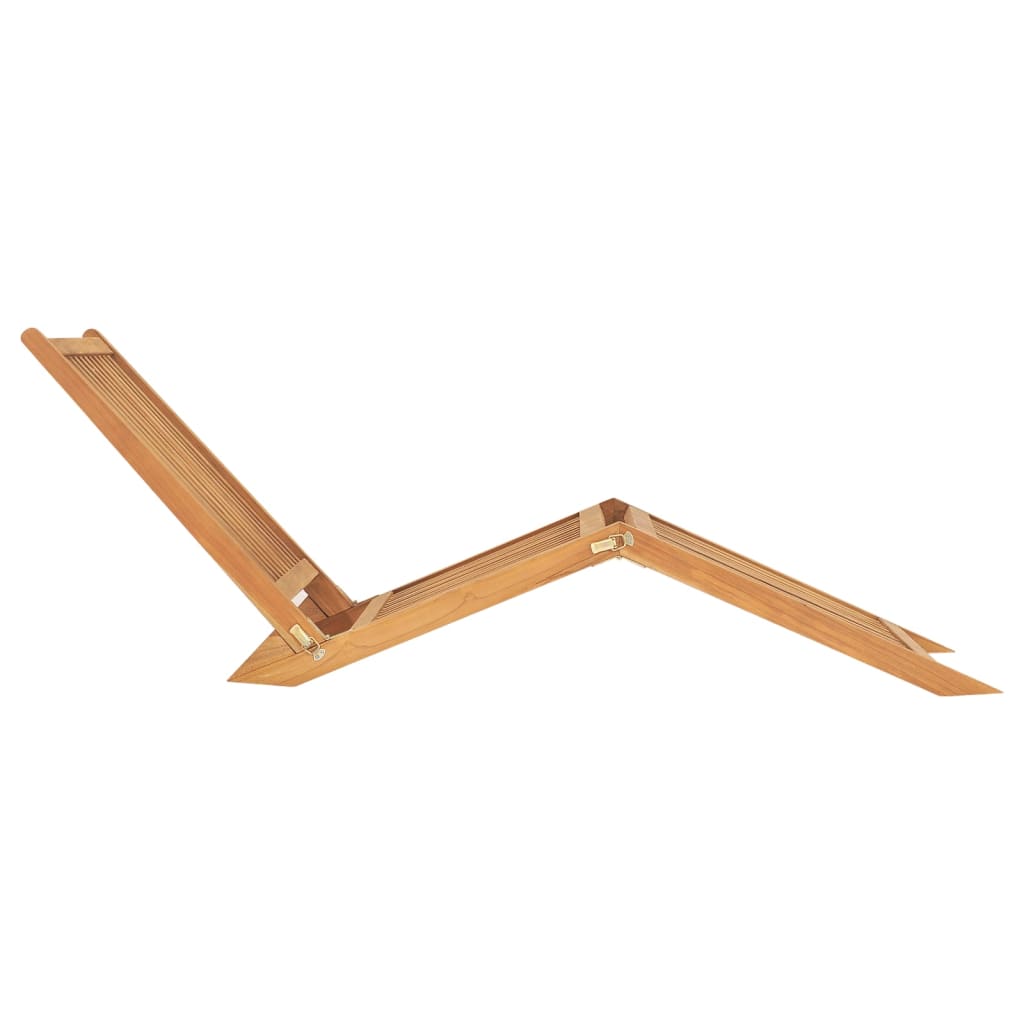 Sun Lounger Solid Teak Wood - OLBRIT