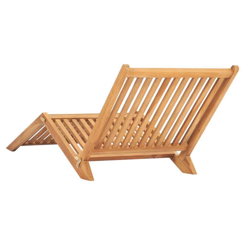 Sun Lounger Solid Teak Wood - OLBRIT