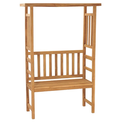 vidaXL Garden Bench with Pergola 115 cm Solid Teak Wood - OLBRIT