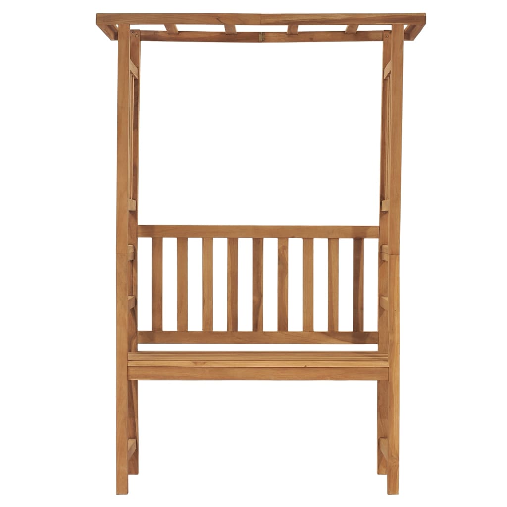 vidaXL Garden Bench with Pergola 115 cm Solid Teak Wood - OLBRIT